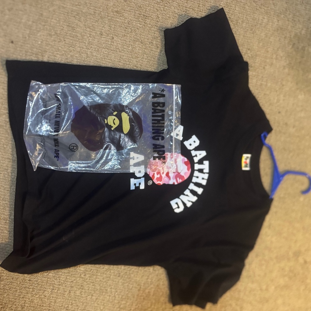 black bape tee